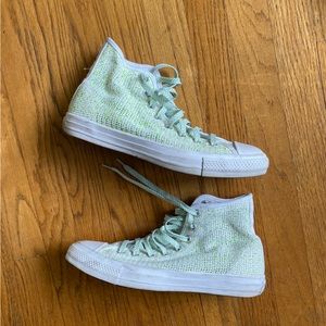 Converse Chuck Taylor All Star Hi Wasabi Green Mesh Sneaker Womens Size 10